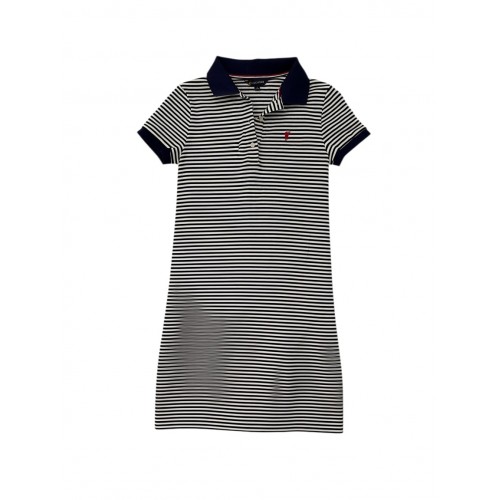 Women Striped Polo Dress – Classic Preppy Style / Pre-Owned